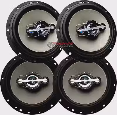 Kit 2 Pares Alto Falante Leson 6 Polegadas Quadriaxial Automotivo