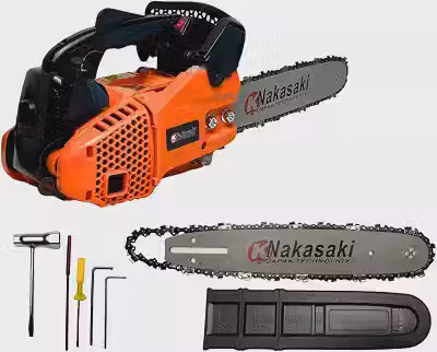 Motosserra Nakasaki 38cc 3.0HP com Sabre 30cm Lubrificação Automática Freio de Corrente Kit Completo