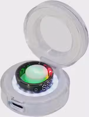 RiToEasysports Anel Inteligente, Rastreador de Saúde Com Tela Sensível Ao Toque e Monitoramento Em Tempo Real para Caminhadas, Ciclismo, Corrida, Anel de Fitness (Tamanho 11 (ID 20,6 mm / 0,81 pol.
