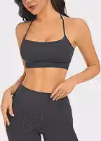 Top Academia Feminino Sutiã Esportivo Top com Bojo Yoga Treino Fitness Feminino com Alta Sustentação