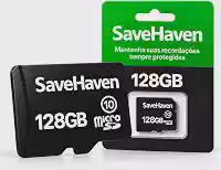 Cartão de Memória 128GB Micro SD 128GB Classe 10 UHS-I, MicroSDXC até 100MB/s para Câmera de Segurança, Câmera Wi-Fi e Dashcam