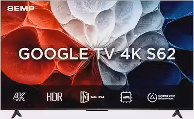 Smart TV Semp 43 Polegadas LED HVA 4K S62 WiFi Bluetooth Google TV 3 HDMI HDR10+ Dolby Audio 43S62