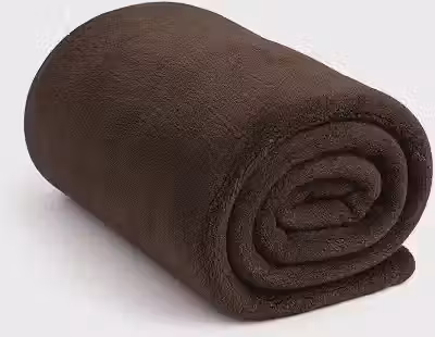 Manta Casal de Microfibra Fleece | Cobertor Macio e Quentinho, Dupla Face, 1,80m x 2,00m – Marrom
