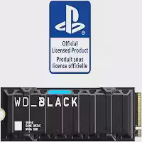 WD_BLACK SSD SN850 NVMe de 1 TB para consoles PS5 Solid State Drive com dissipador de calor - Gen4 PCIe, M.2 2280, até 7.000 MB/s - WDBBKW0010BBK-WRSN