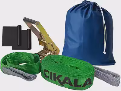 Slackline Verde 15 M Catraca + Alças + Protetores + Bolsa