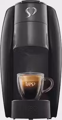 3 Corações TRES Cafeteira Espresso e Multibebida LOV Preta - 220V