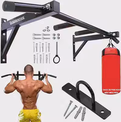 Barra Fixa Parede Musculação Pull-up Pegada Neutra E Aberta