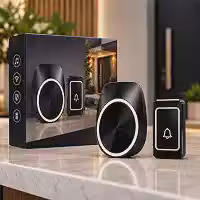 Campainha Sem Fio Premium, Bivolt 110-220V, 36 Tipos de Toques, Longo Alcance Residencial, Resistente a Agua Facil Instalação