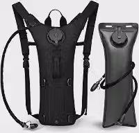 Mochila de Hidratação 3L com Reservatório de Água, Preta, 45cm