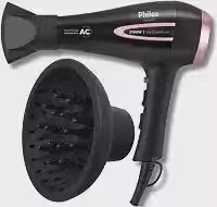 Secador de Cabelo Philco Profissional 2100W Íon Tourmaline com Difusor de Cachos - 127v