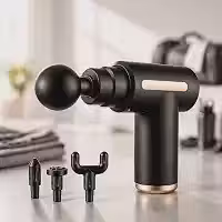 Massageador Pistola Muscular Premium Eletrico 6 Niveis 4 Ponteiras USB C Silencioso Portatil (Cores Variadas)