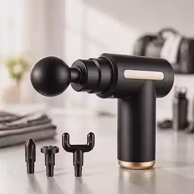 Massageador Pistola Muscular Premium Eletrico 6 Niveis 4 Ponteiras USB C Silencioso Portatil (Cores Variadas)