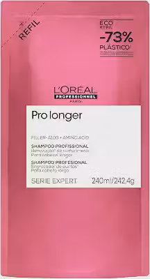 L'Oréal Professionnel Serie Expert Pro Longer, Shampoo para Cabelos Longos com Pontas Danificadas, Preenche e Fortalece a Fibra com Filler-A100 e Aminoácidos, Tecnologia Co-Emulsão, 240ml