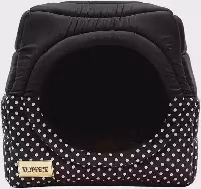 Luppet Cama E Toca 2 Em 1 Com Almofada Para Cachorro Ou Gato Preto Poa G