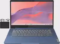 Lenovo Novo Chromebook carro-chefe, tela sensível ao toque FHD de 35 cm, laptop fino e leve, processador MediaTek Kompanio 520 de 8 núcleos, 4 GB de RAM, 64 GB eMMC, WiFi 6, Chrome OS +