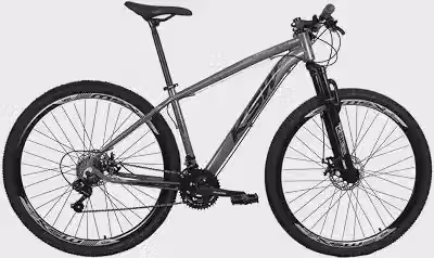 Bicicleta aro 29 KSW Câmbios Shimano 24V Freio Hidraulico (GRAFITE+PRETO, 19)