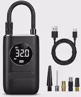 Compressor de Ar Portátil Digital Calibrador de Pneus com Luz LED, Para Encher Pneus de Carro, Moto, Bicicleta, Bola e Piscina