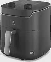 Electrolux Air fryer Fritadeira Elétrica sem oleo Rita Lobo 5,8L 8 receitas pré-sugeridas timer 60 minutos desligamento automático cesto removivel dupla camada antiaderente 1400W EAF40 127v Cinza