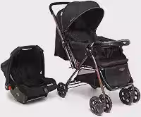 Travel System Cosco Kids, Reverse Duo, 0 a 15kg, Preto Bronze