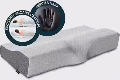 Travesseiro Cervical NASA - Coluna Relax - Suporte Ideal com Carvão Ativado