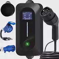 Carregador Carro Elétrico Portátil EV Tipo 2 7kw 32a Cabo 7M