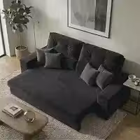 Sofá Retrátil Reclinável 3 Lugares Suede 1,70m Hera (preto)