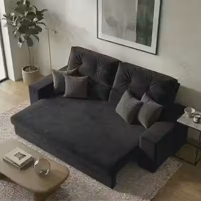 Sofá Retrátil Reclinável 3 Lugares Suede 1,70m Hera (preto)