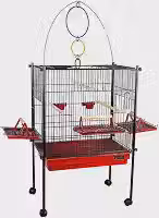 Viveiro Para Calopsita Triplex Black/Vermelho