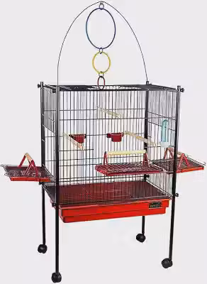 Viveiro Para Calopsita Triplex Black/Vermelho