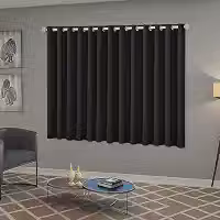 Cortina Blackout Quarto Sala e Janela 2,20m x 1,30m Solaris Preto