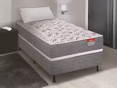 Cama Box Conjugada Solteiro Reconflex Espuma 55x88x188cm Fenix