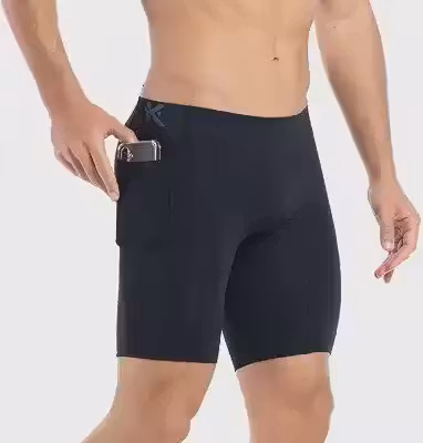 Bermuda térmica masculina com bolso academia treino corrida Keeper (M (42/44), Preto)