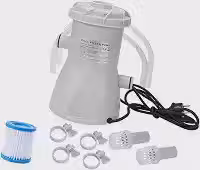 Bomba Elétrica de Filtragem para Piscina (1 Unidade) com de Limpeza Reutilizável E Captura Avançada de, Ideal para Piscinas Familiare