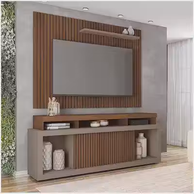 Rack E Painel Para Tv até 70 Polegadas Sun Marrom Caemmun