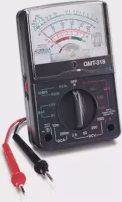 Gardner Bender Multímetro analógico GMT-318, 6 funções, 14 faixas, AC/DC Volt, 500V