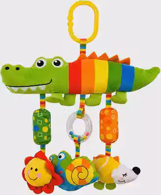 Móbile para Berço e Carrinho de Bebê Crocodilo Interativo Sensorial