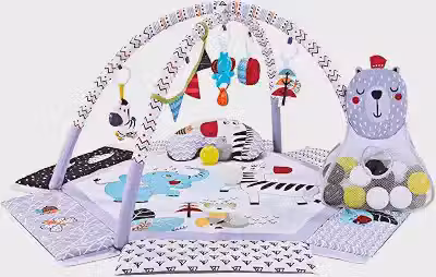 Maxi Baby Tapete Ginásio Com Bolinhas Para Bebê Movie Cinza