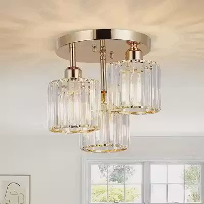 EKROTOK Luminária Pendente de LED, Luminária de Teto para Sala de Jantar, Quarto, Cozinha, Café, Lustre de LED Pendente, Luz De Teto (85-265V) (Ouro)
