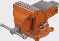 SPARTA Torno de Bancada 5' (125 mm) com Base Giratória e Bigorna – Fixação Precisa para Uso Profissional