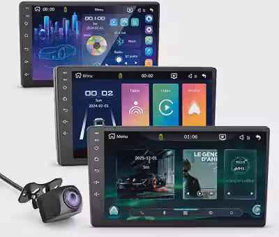 Central Multimídia MP10 QLED CarPlay Android Auto Com Câmera