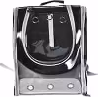 Chalesco Mochila Vision Plus Preta para Cães e Gatos