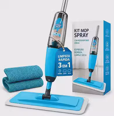 Mop Spray 3 em 1 com Reservatório 400ml Azul