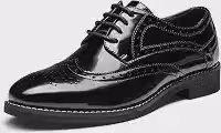 Sapato social feminino clássico Oxfords com cadarço formal e bico de asa brogue