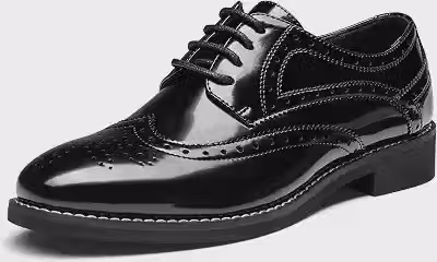 Sapato social feminino clássico Oxfords com cadarço formal e bico de asa brogue