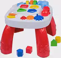 MESINHA DIDATICA INFANTIL COM ATIVIDADES - VERMELHO