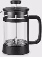 Cafeteira Prensa Francesa 350 ml em Vidro Borossilicato com Filtro em Aço Inoxidável, French Press para Café, Chá e Infusões, Portátil, Fácil de Usar e Limpar