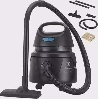 Aspirador água pó Electrolux compacto potente função sopro 1400W 12 L total 5 L util protetor térmico AWD01 220V.