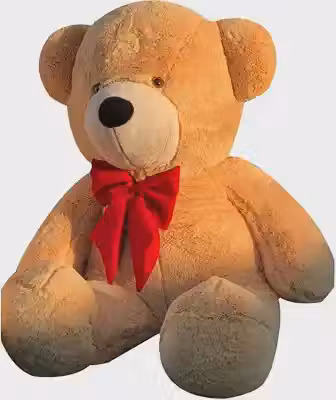 Urso Gigante de Pelúcia Teddy 1,10m Altura com Laço – Pelúcia Antialérgica 100% Acrílica (1,10cm)
