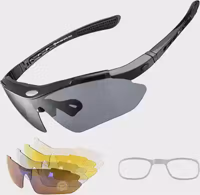 ROCKBROS Óculos de sol esportivos polarizados com proteção UV para atividades ao ar livre