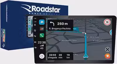 Central Multimídia Roadstar RS-915BR Prime Android Carplay 9 Polegadas